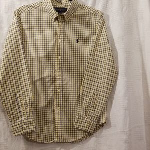 Large  Long Sleeve Polo Button Down Shirt